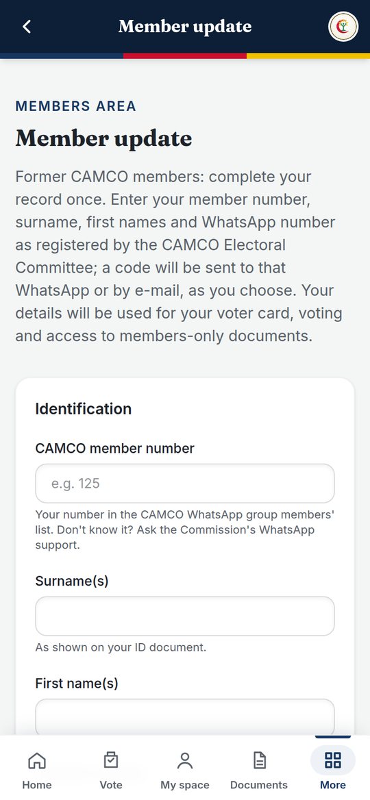 Member update